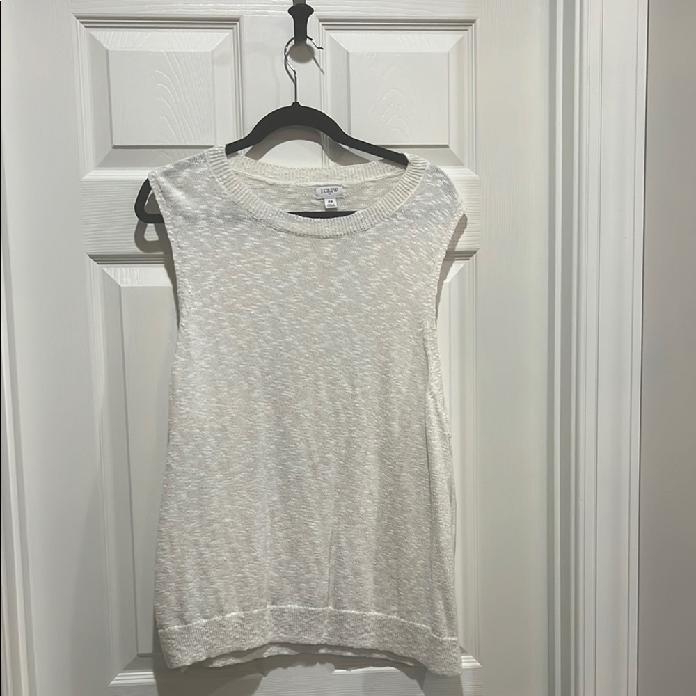 J. Crew Cream Sleeveless Muscle Tee